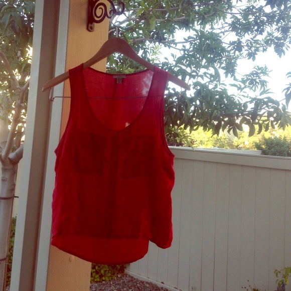 Red tank top