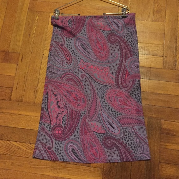 Purple paisley skirt
