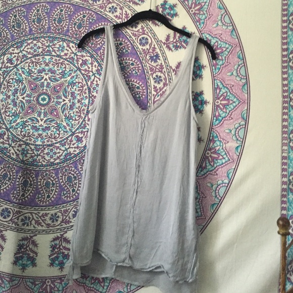light blue tank top
