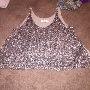 Cute sequined tank top!