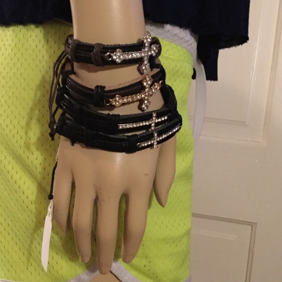 Sideway Diamond Cross Bracelets, 4 available! NWT! - Picture 4 of 4