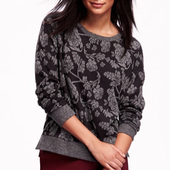 Elegant Floral Pullover Sweatshirt