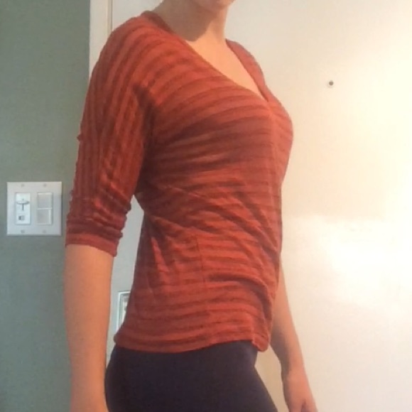 Rust color shirt with stripes Forever 21 - Picture 3 of 4