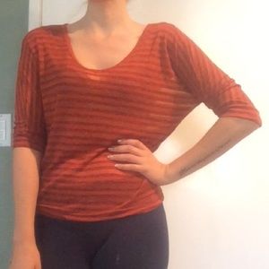 Rust color shirt with stripes Forever 21