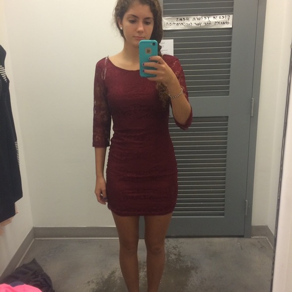 maroon dress