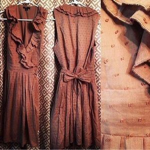 Vintage Brown wrap around dress
