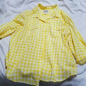 Plaid button down shirt