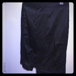 Torrid Satin Pencil skirt with lace trim