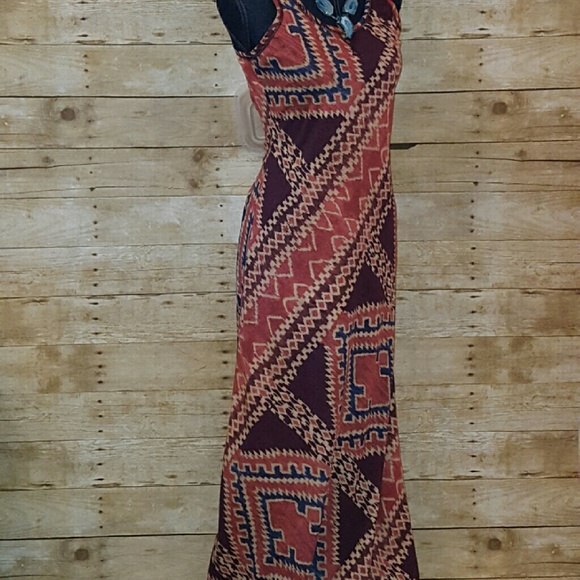 HR SALE🌷NWT RL Chaps S M Cotton Print Maxi Dress - Picture 3 of 4