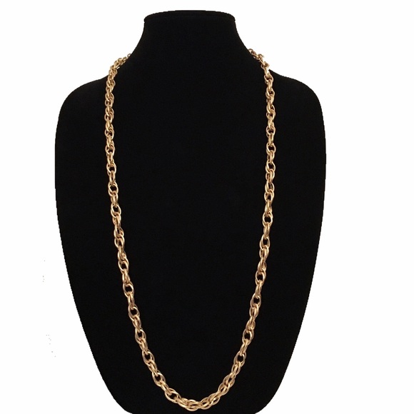 Long Gold Rope Chain Versatile Necklace - Picture 2 of 4