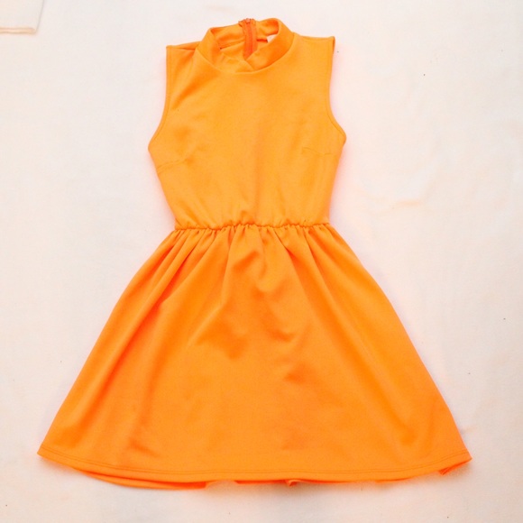 SOLD Neon orange dress - Picture 1 of 1
