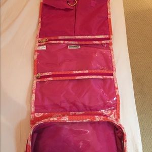 ADORABLE pink flowered travel bag