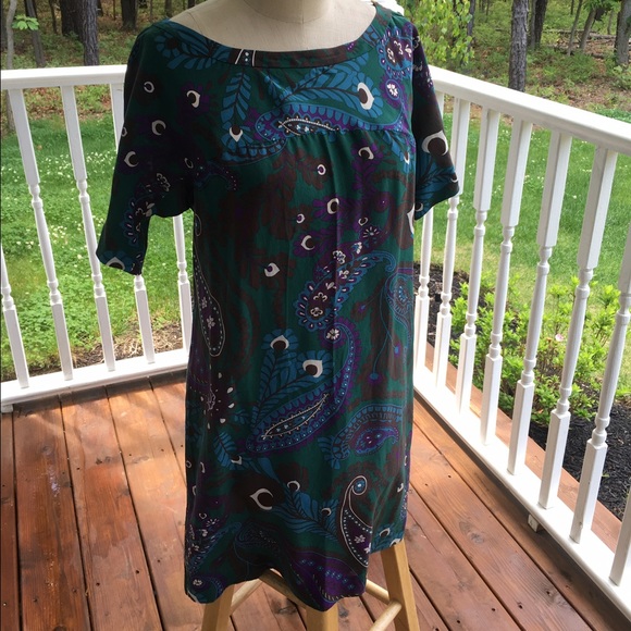 Banana Republic silk print dress