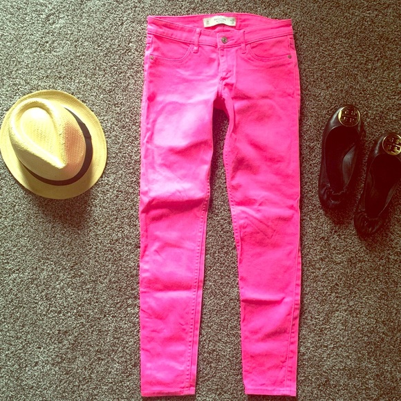 Abercrombie & Fitch Hot Pink Skinny Jeans Size 2