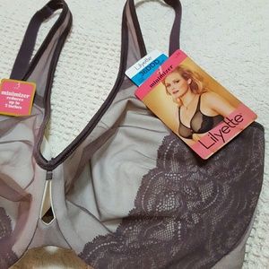 - Lilyette -  Plum Full Coverage Minimizer Bra