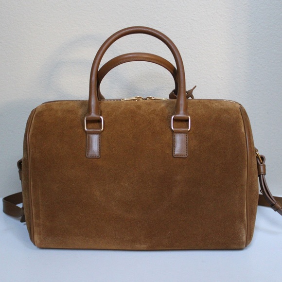 Brand New Saint Laurent Suede Duffle 6 in Camel - Picture 3 of 4
