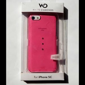 White Diamond Transparent Pink iPhone 5 C
