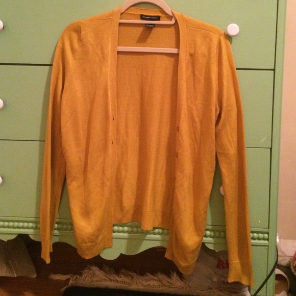 Mustard yellow New York & company cardigan