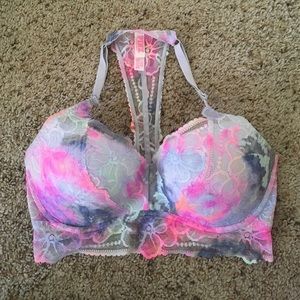 PINK Tropical Lace Push-up Bralette - size S(D-DD)