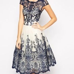 Chi Chi London Kelsey Dress in Navy