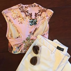 🔺▫️Armani Jeans White Tailored Pant▫️🔻