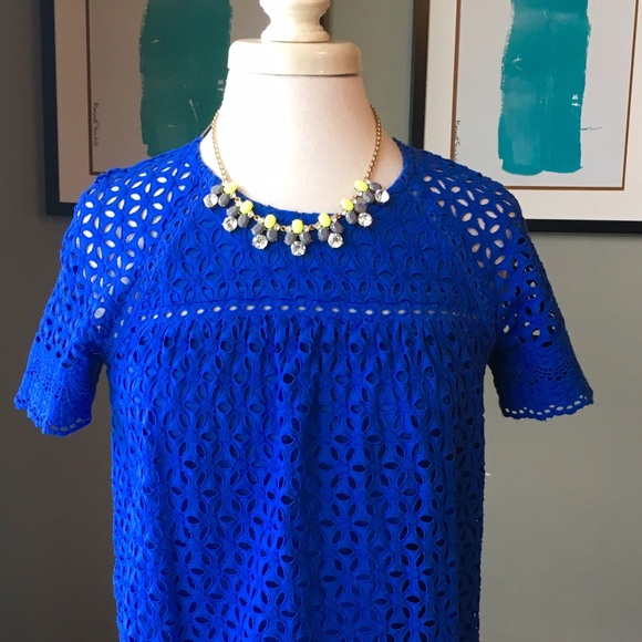 NWT J Crew Yellow & Gray Dot Crystal Bib Necklace - Picture 5 of 6