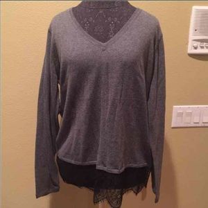 Lace Trim Sweater