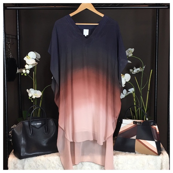 Tryb212 Blue & Red Coral Ombré Dress - Picture 4 of 6