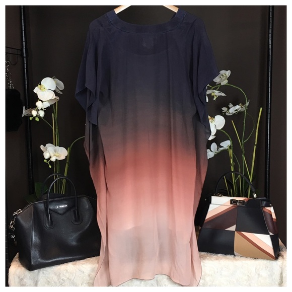 Tryb212 Blue & Red Coral Ombré Dress - Picture 5 of 6