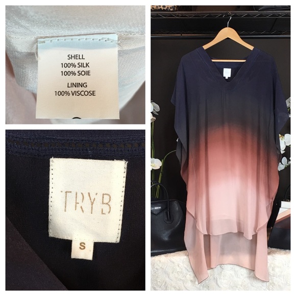 Tryb212 Blue & Red Coral Ombré Dress - Picture 3 of 6