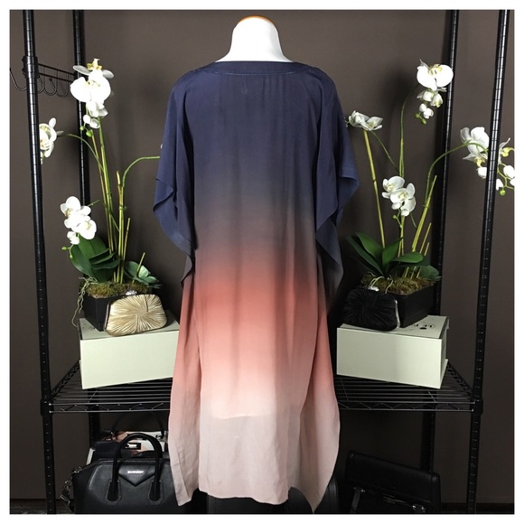 Tryb212 Blue & Red Coral Ombré Dress - Picture 2 of 6