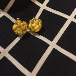 Yellow and gold tone Anthrolpologie earrings