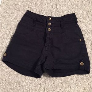 Black high waisted shorts