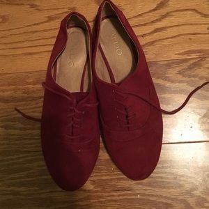 Aldo red lace up shoes