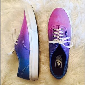 💙Vans💜Authentic Purple Blue Ombre Canvas Sneaker