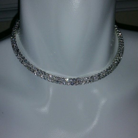 5 Rhinestone chokers 5 for $10