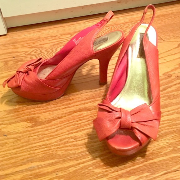 Steve Madden sling back red heels