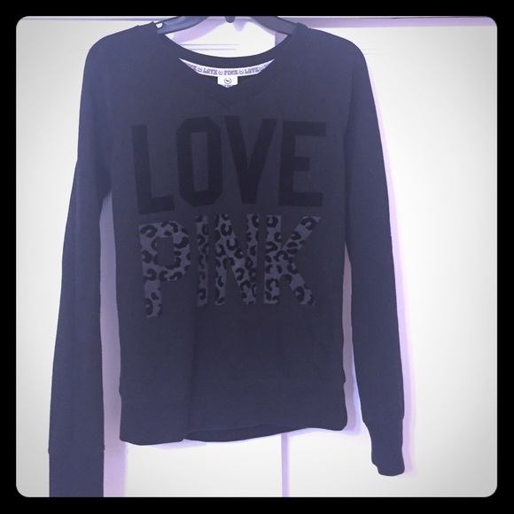 Victoria Secret Pink Sweatshirt in Black