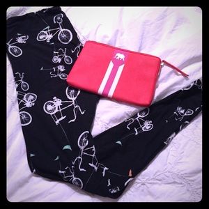 LuLaRoe black bike leggings unicorn tall & curvy