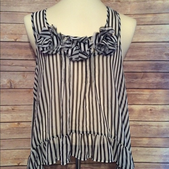 Black & white striped tank