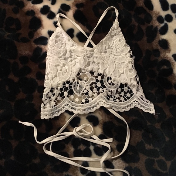 Crochet halter top with tie back!