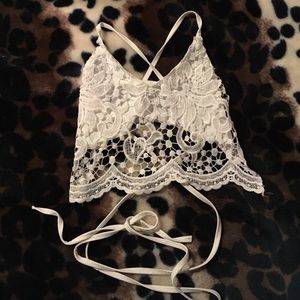 Crochet halter top with tie back!