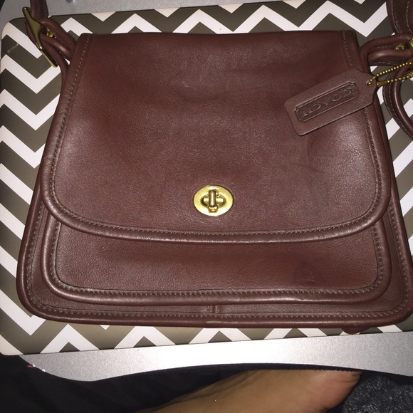 Brown vintage coach purse