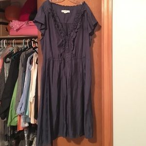 Navy blue short sleeve dress