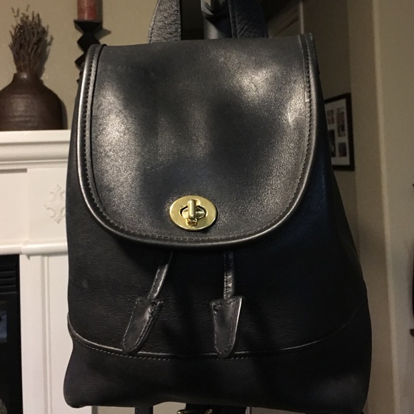 Vintage Coach leather backpack – small