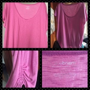 Pink ruched top-Lane Bryant