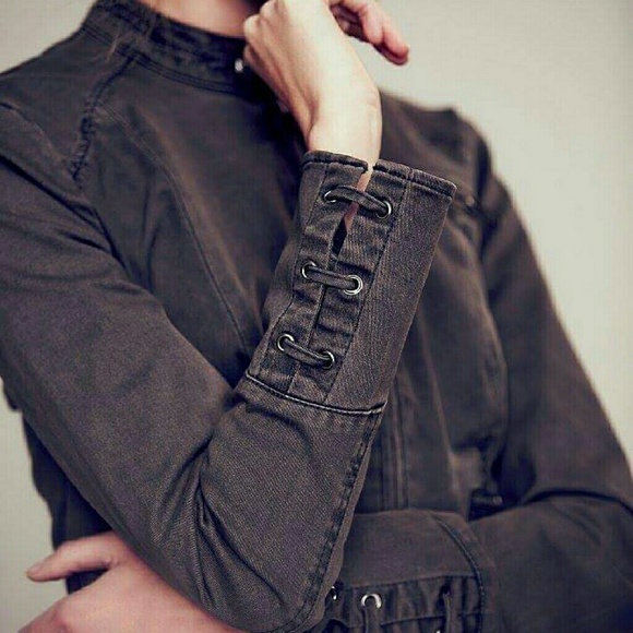 🎁🎁GIFTED!! Free People Brown Moto Jacket - Picture 4 of 4