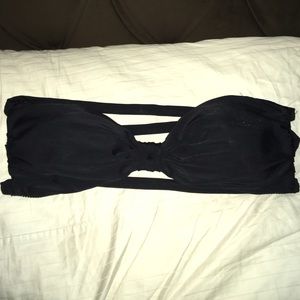 Black bow strapless bikini top!