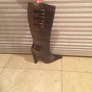 Snakeskin Patterned Cavalli Boots