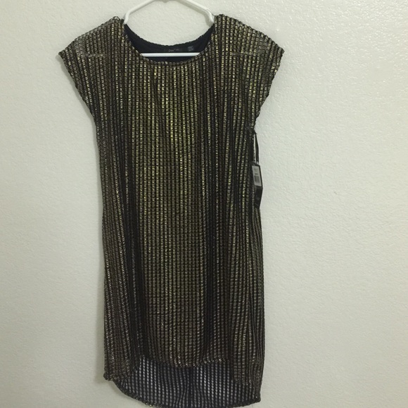 Black metallic tunic/mini dress